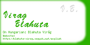 virag blahuta business card